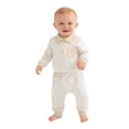 thumbnail image 2 of Conjunto de cuello vuelto de manga larga para niño, mono de otoño e invierno para niño y niña, conjunto de cuello vuelto de manga larga con botones para bebé, top de poliéster para niño, 2 of 8