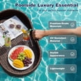thumbnail image 3 of WLXIANG Floating Pool Tray Large PE Rattan Pool Serving Bar, Luxury Pool Floating Table with Handles for Pool Party, Hot Tub & Beach (Brown), 3 of 7