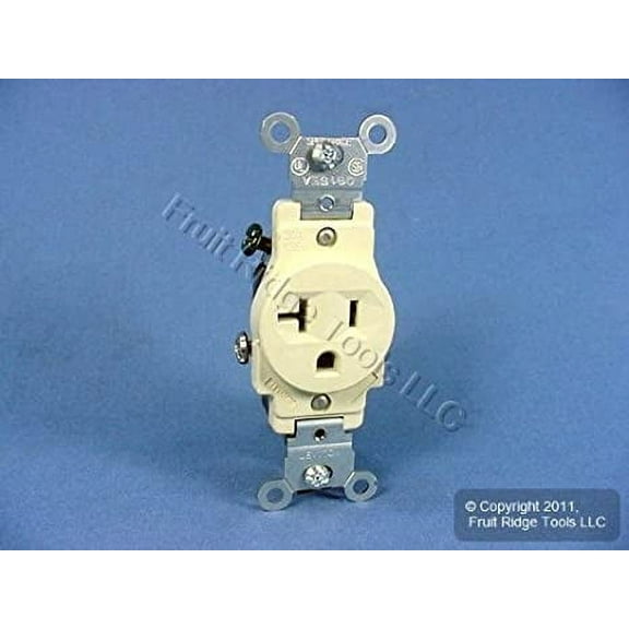 Leviton 5-20r Single Receptacle Commercial - Almond 5801-a