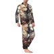 thumbnail image 2 of Balery Flower Cat Couple Pijama para Hombre de Dos Piezas con Manga Larga, Conjunto de Dormir y Descanso Suave con Bolsillos-XX-Large, 2 of 7