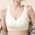thumbnail image 6 of Kvture Supportive Bras for Older Women Seamless Wireless Push Up No Underwire Full Coverage Comfortable Bralette White Bra M, 6 of 7