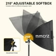 thumbnail image 3 of 2Pack Professional Softbox Lighting Kit, 16'' x 16'' Studio Lights with 85W 2700-6500K E27 LED Bulbs, Continuous Lighting for Photography/Video Recording/Live Streaming, 3 of 7