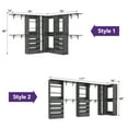 thumbnail image 3 of Homieasy 95"-132"Closet System With Drawers & Shelves Corner Closet,Freestanding Wardrobe Organizer, DIY Custom Storage for Bedroom, Living Room, Sets of 3,Gray Oak, 3 of 6