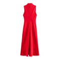 thumbnail image 3 of HH TRAF Vestido de noche de otoño para mujer Vestido de textura de satén de seda ajustado elegante francés Vestido largo sin mangas de temperamento sólido para mujer, 3 of 4