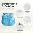 thumbnail image 4 of Rateoe Hanging Orchids Floral Blue Printed 2 in 1 Women's Workout Shorts for Athletic Gym Running Shorts with Phone Pockets-X-Large, 4 of 7