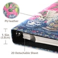 thumbnail image 3 of FORMRS 3 Ring Photo Album 4"x6" Self Adhesive Large Capacity PU Leather Cover, White Vibrant Flowers, 3 of 8