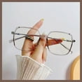 thumbnail image 4 of New Anti Blue Light Eyeglass Frame Fashionable Large Box Large Face Slimming Effect Street Photo Flat Light Mirror For Women 3, 4 of 5