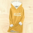 thumbnail image 4 of FNFYFH Long Hoodies for Women Sherpa Fleece Lined Pullover Hoodies Cute Hooded Graphic Sweatshirt Cozy Warm Loungewear for Cold Weather, 4 of 5