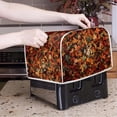 thumbnail image 3 of UNICEU Toaster Covers Fall Maple Leaf Cat Print Anti-Scratch Cover Protection Thanksgiving Day Gift Dustproof Bakeware Protector with Top Hook, 3 of 7