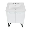 thumbnail image 6 of Annecy 24 in. White Bathroom Vanity With White, 3-Hole Ceramic Sink Top, 6 of 8