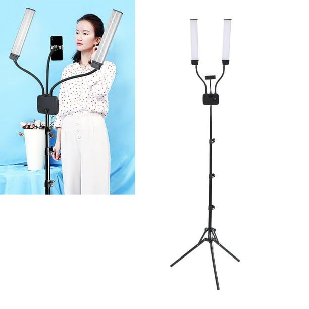 Luz De Relleno LED De Dos Brazos, Iluminación Ajustable, Luz De Vídeo LED De 45 W, Brazos Duales Flexibles USB Con Soporte Para Teléfono Portátil Para Fotografía En Vivo.