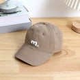 thumbnail image 2 of Xijirk Kids Baseball Cap Solid Color Breathable Caps Adjustable Ponytail Hole Kids Summer Outdoor Sports Play Daily Wear,Z01 Coffee,One Size, 2 of 3