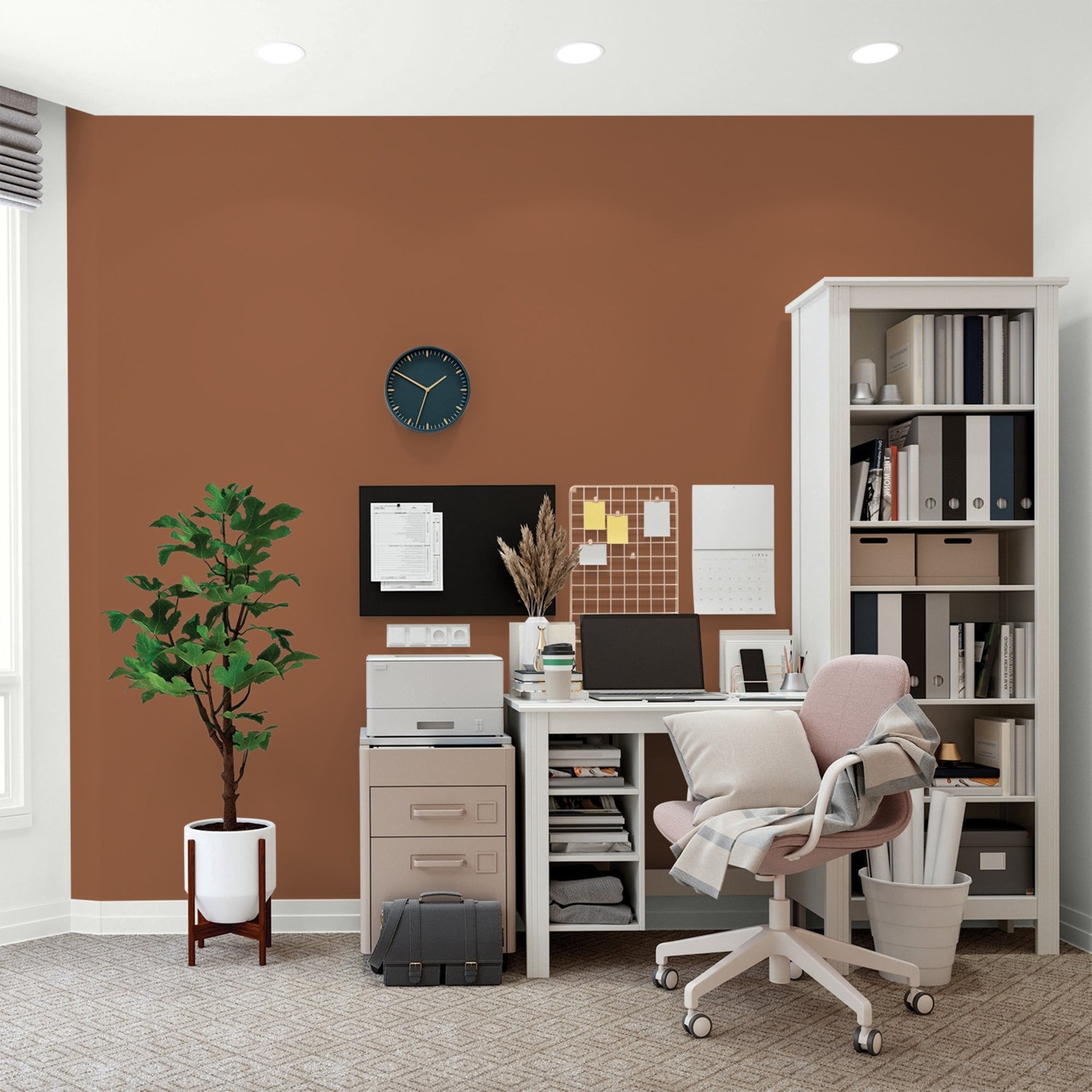 Glidden HEP Cinnamon Spice / Orange, Flat Interior Paint with Primer, 1 Gallon