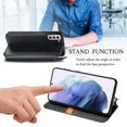 thumbnail image 4 of Dteck Case For Samsung Galaxy S22 Plus 2022,Luxury Leather Wallet [RFID Blocking] Card Holder Slim Flip Folio Cover Protective Shockproof Kickstand Phone Case,Black, 4 of 9