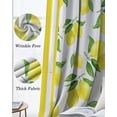 thumbnail image 6 of Yellow Lemon Black Out Curtains 84 Inch Long for Living Room, Summer Watercolor Fruits Leaf Blackout Curtain Shade Thermal Insulated Window Curtains Grommet Drapes 42"x84" 2 Panels, 6 of 8