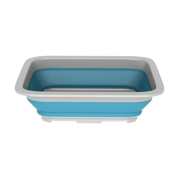 Cubo plegable Wakeman de 7,27 L para acampar y limpiar, color azul