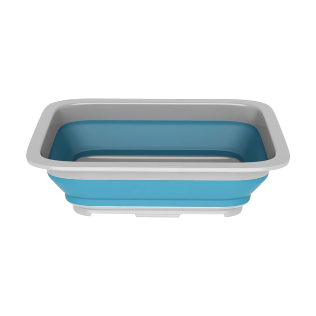 Cubo plegable Wakeman de 7,27 L para acampar y limpiar, color azul