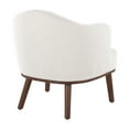 thumbnail image 2 of Ahoy Mid-Century Modern Accent Chair in Walnut Wood and Cream Fabric by LumiSource, 2 of 4