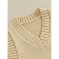 thumbnail image 5 of Caoirhny Kids Sweater Vest, Sleeveless V-neck Solid Knit Vest Fall Winter Clothes for Girls Boys, 5 of 9