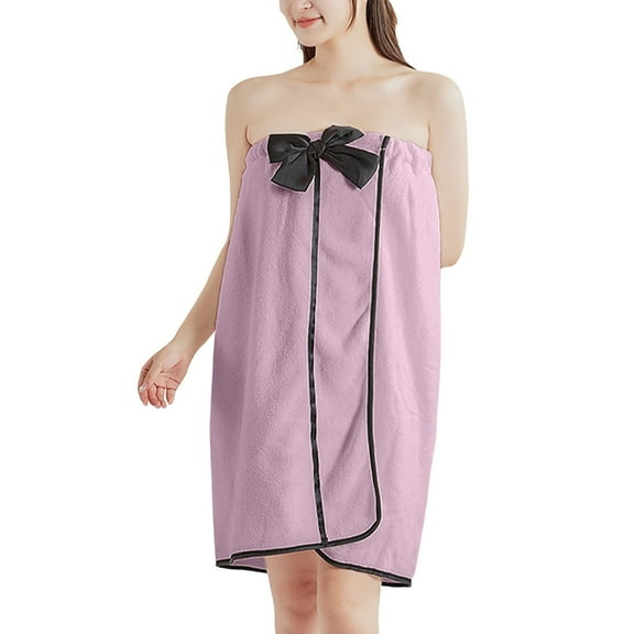 SSZMDLB under $5 Bath Towel, Wearable Bath Towel, Strapless Velvet Shower Wrap for Women, Post Shower Robe, Soft and Absorbent, Spa Robe, Lounge Cover, Beach Cover Up