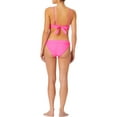 thumbnail image 2 of No Boundaries Women's Tricot Solid Tie Back Bikini Top, Sizes S-XL, 2 of 5