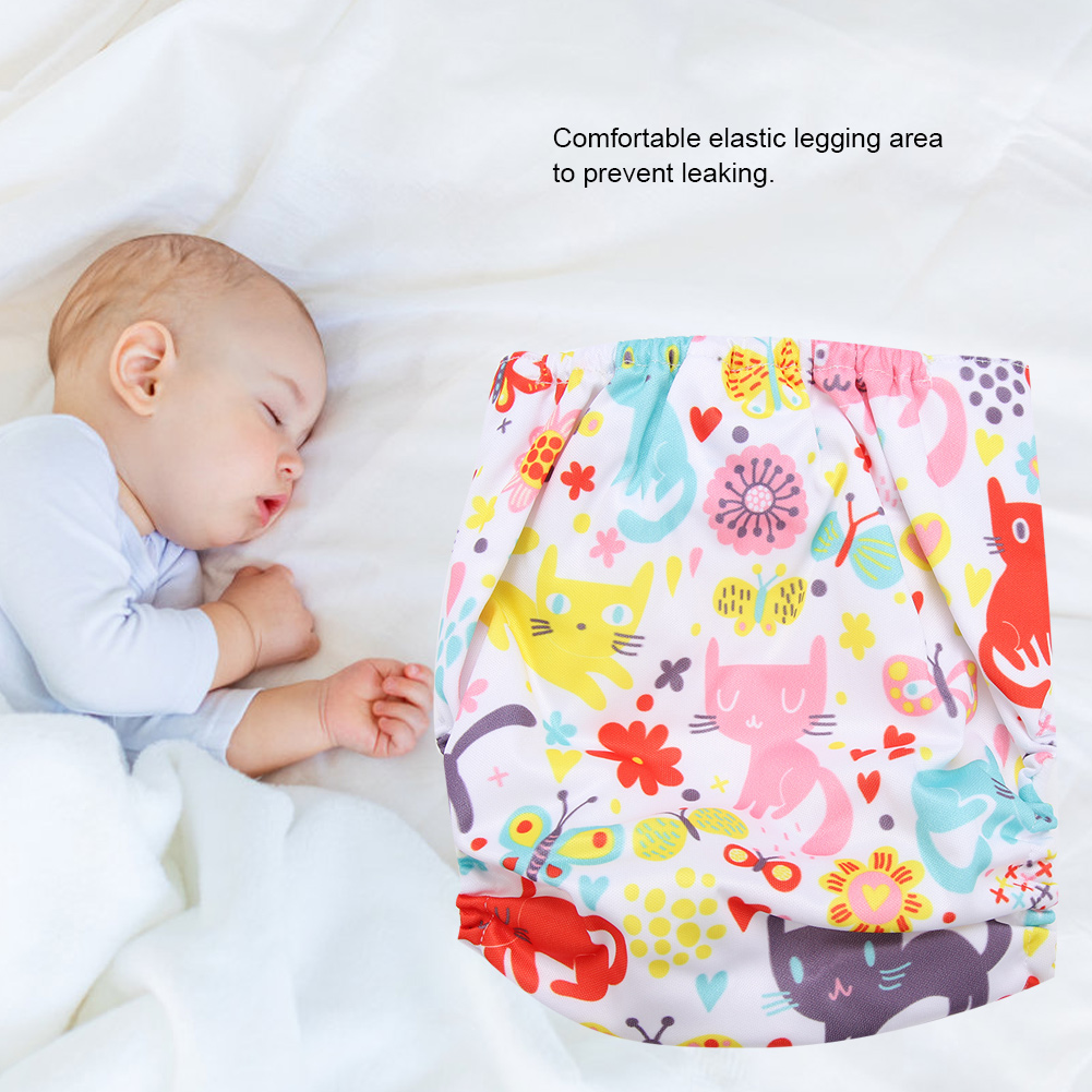 FAGINEY Reusable Infant Swim Diaper Washable Pocket Cloth Hook Loop