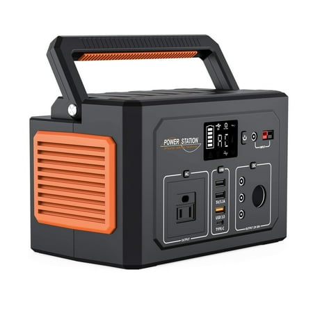 

Portable Power Station 400 110V/400Wh Mobile Solar Generator(Solar Panel Optional) LED Display & Flashlight Lithium Battery 3 Charging ways & 9 Outlets for CAPA Outdoors Camping Travel Emergency