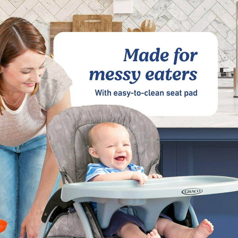 Graco Slim Snacker Highchair with One-Hand Fold, Adjustable