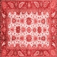 thumbnail image 1 of Ahgly Company Machine Washable Indoor Square Abstract Red Modern Area Rugs, 6' Square, 1 of 4