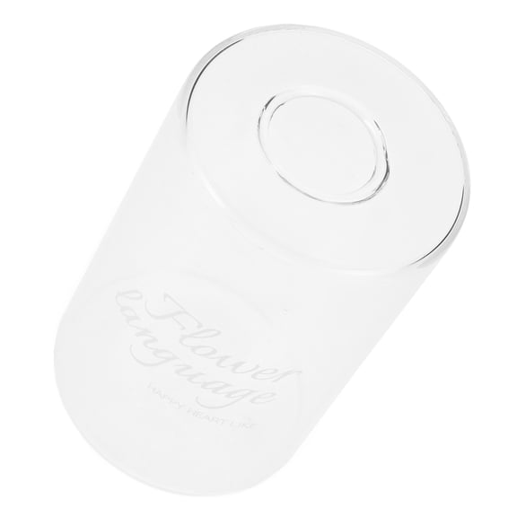 SEWCHICS Round Vase Decorative Glass Transparent 1Set for Table Centerpiece