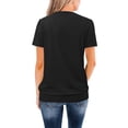 thumbnail image 7 of Frostluinai Women's Short Sleeve Summer Tops Crew Neck Pleated Blouson Tops Solid Color Lounge T Shirts Loose Banded Bottom Tee Shirts, 7 of 7