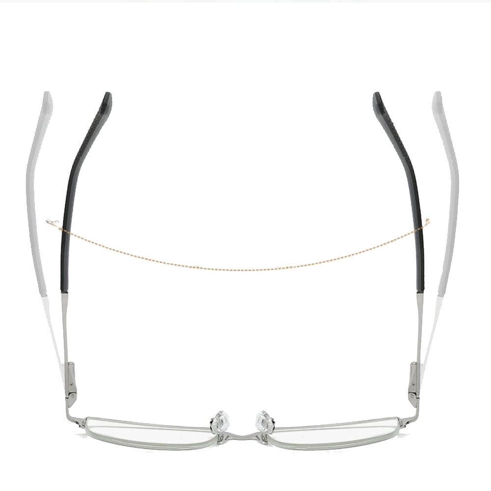 2 Pairs of Men Anti-blue Light Business Reading Glasses 4.00 Fashion Spring Hinge Metal Readers +4.00 Strength