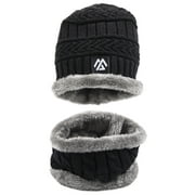 Elevon Kid’s Winter Knitted Beanie + Scarf, Warm, Cozy 2 Pcs