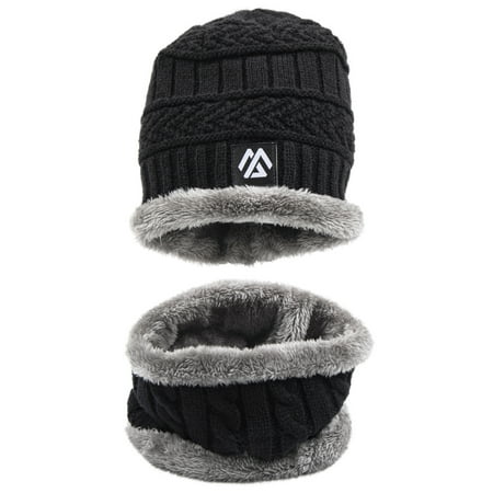 Elevon Kid’s Winter Knitted Beanie + Scarf, Warm, Cozy 2 Pcs