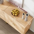thumbnail image 5 of FANRAL 31.5" Wide Sideboard Buffet with Doors,Adjustable Shelf,Modern Minimalist Storage Console for Living Room Kitchen Dining Room,Natural Oak Storage Cabinet, 5 of 7