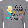 thumbnail image 4 of Inktastic 100 Magical Days of School with Blue Mermaid and Fish Long Sleeve T-Shirt, 4 of 5