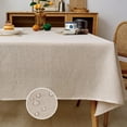 thumbnail image 1 of NLMUVW Oatmeal Linen Tablecloth Rectangle Table, Farmhouse Table Cloth Textured Decorative Water Resistant Dining Table Cover for Kitchen Party, 54 X 108 Inch, 1 of 14