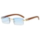 thumbnail image 2 of Gafas de sol de moda para hombre, gafas de sol sin marco ultra transparentes con ribete de diamantes marinos, tendencia, 2 of 6