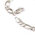 thumbnail image 4 of Pulsera Esclava Figaro 3x1 4mm Unisex 18cm Plata .925 Ametrinaa, 4 of 5