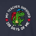 thumbnail image 3 of Wild Bobby My Teacher Survived 100 Days of Me Funny Dinosaur Cool Dino, 100 Days of School 2024 2025 Design for Kids Youth Boys Girls School Unisex Boys Girls Graphic Youth T-Shirt, 3 of 6