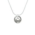 thumbnail image 2 of Delight Jewelry Silvertone Crab Gymnastics Ring Charm Necklace, 18", 2 of 4