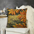 thumbnail image 2 of Orange Rectangle Maple Leaf Pillow Embroidery Cut Velvet Cushion Case Luxury Modern Lumbar Throw Pillow Cover Decorative Pillow for Couch Sofa Living Room Bedroom Car, 2 of 5