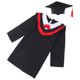 thumbnail image 3 of FELTECHELECTR Conjunto de toga de graduación infantil con estola y borlas para cosplay y fotografía (rojo, 150 cm), 3 of 7