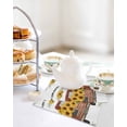 thumbnail image 4 of Sunflower Truck Kitchen Dish Towels for Drying Dishes Set of 4, Yellow Flowers Summer Botanical Watercolor Waffle Weave Microfiber Hand Tea Bathroom Towels Quick Dry & Absorbent Towel 12x12, 4 of 7