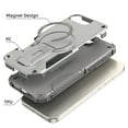 thumbnail image 3 of Allytechgroup Rugged Back Case for iPhone 16e, Compatible with MagSafe Full Body Protection Soft TPU Bumper Shockproof Anti-Scratch Magnetic Case with Kickstand for iPhone 16e, Grey, 3 of 7
