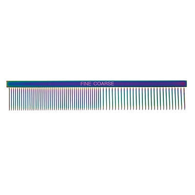 Dog Comb Set Rainbow Color Greyhound Combs for Dog Grooming Tools 3 Size Sets Available Too (Rainbow Fine/Coarse) ()