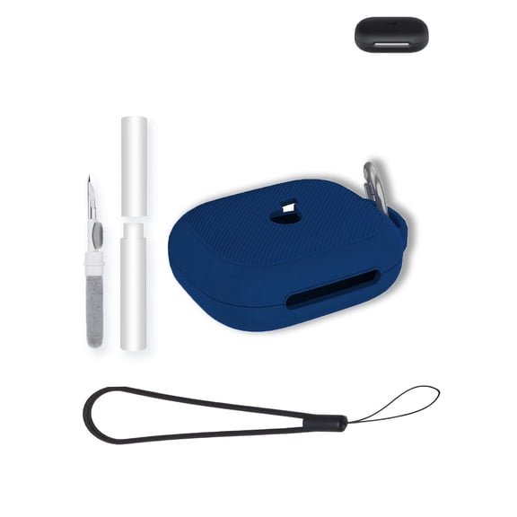 HYRACPO Soft Silicone Case for Soundcore AeroFit 2, Shockproof & Anti-Scratch Protective Cover, Anti-Lost & Dustproof-Blue