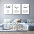 thumbnail image 2 of Bible Verses Canvas Wall Art, Faith Hope Love Wall Decor, Inspirational Christian Wall Art, Minimalist Canvas Print Artwork Framed Set for Bedroom Living Room Wall Decor (12x16 Inch x3pcs)\u2026, 2 of 6