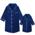 thumbnail image 5 of LYMAYTER 2-12 Years Girls Satin Silk Nightgown Button down Sleepwear Kids Short Sleeve Pajamas for Toddler V-Neck Dress Cardigan Robe, 5 of 9