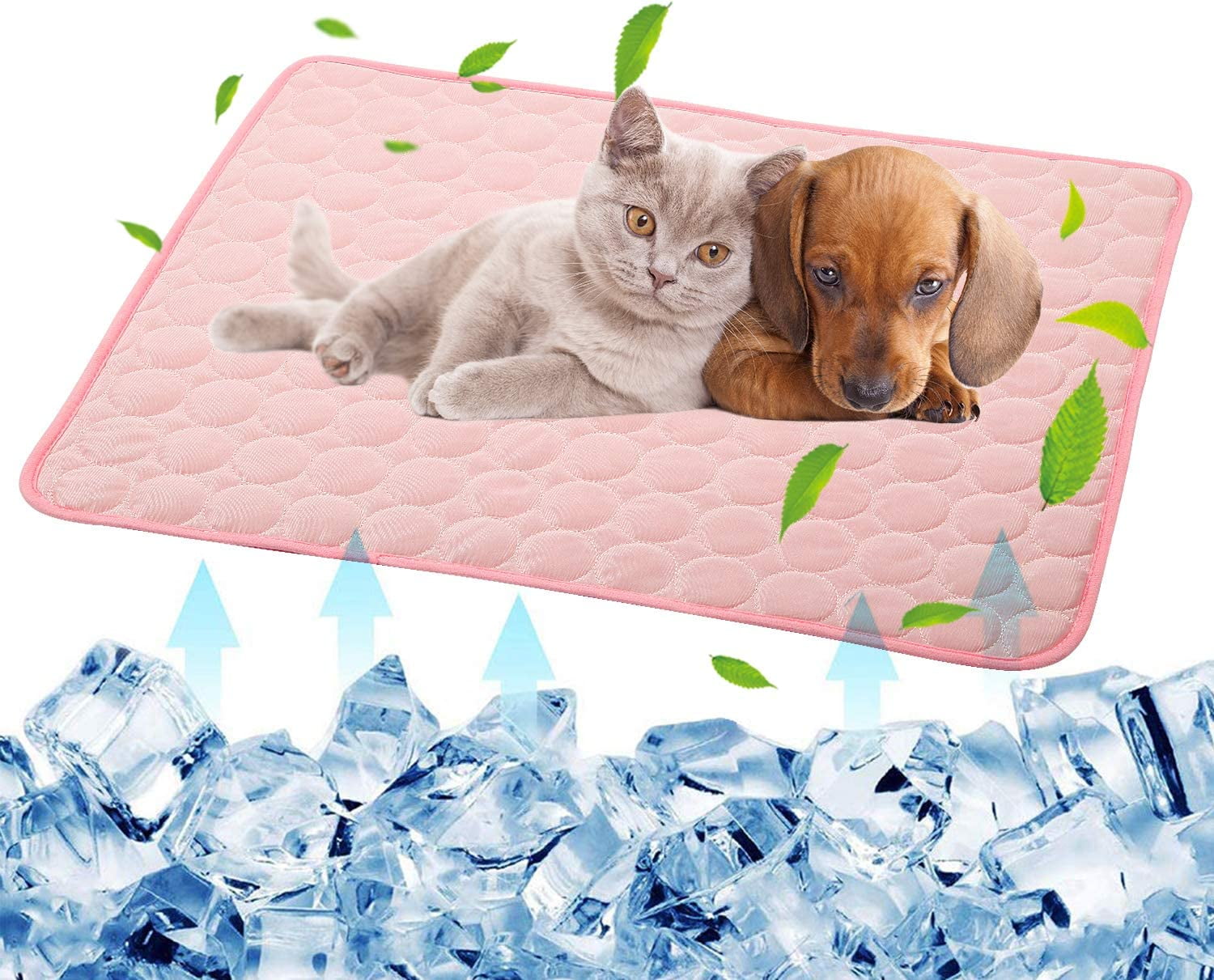 Cooling Mat for Pet,Self Cooling Dog Cat Cooling Mat Cloth Fabric Material Foldable Washable Cooling Pad for Pets Cats Puppy in Hot Summer Sleeping,3 Size Choice S